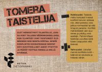 Kuvassa on ruskealla pohjalla tomeran taistelijan kuvaus samana tekstinä, joka löytyy yläpuolelta
